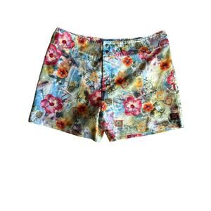 Vintage Pistol Pete T2 USA Made Hawaiian Print 32W Swimming Truncks